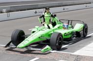 Danica Patrick with her Indy500 car